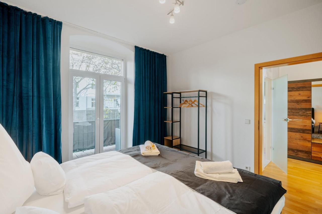 Blissplace 3 Zi Premium Apartment Nahe Getec Arena Mit Kingsize Betten Und Balkon Magdeburg Exteriör bild