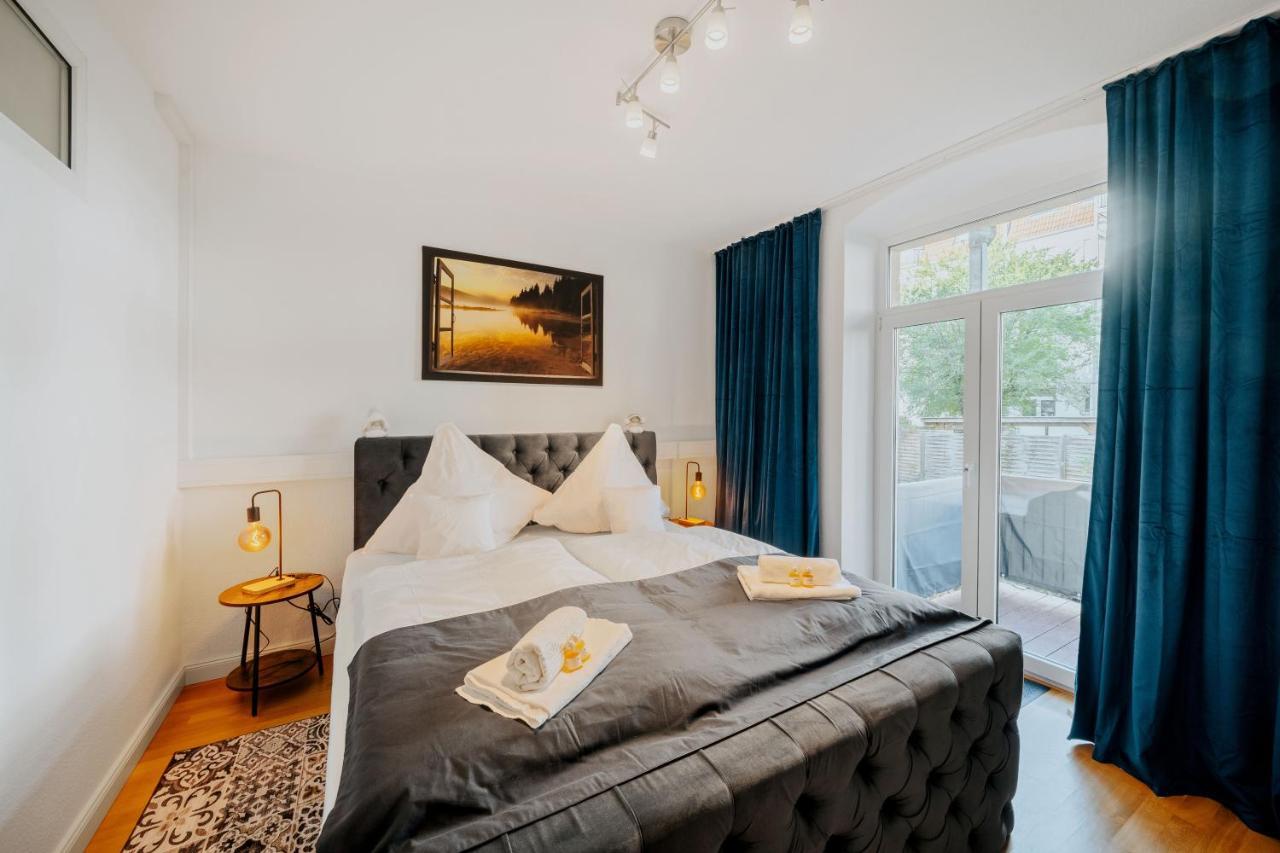 Blissplace 3 Zi Premium Apartment Nahe Getec Arena Mit Kingsize Betten Und Balkon Magdeburg Exteriör bild